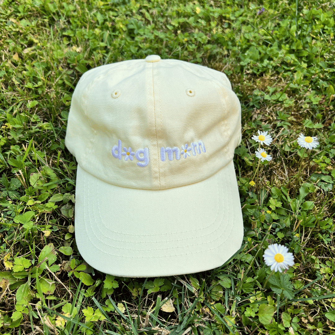 "dog mom" Cap buttergelb