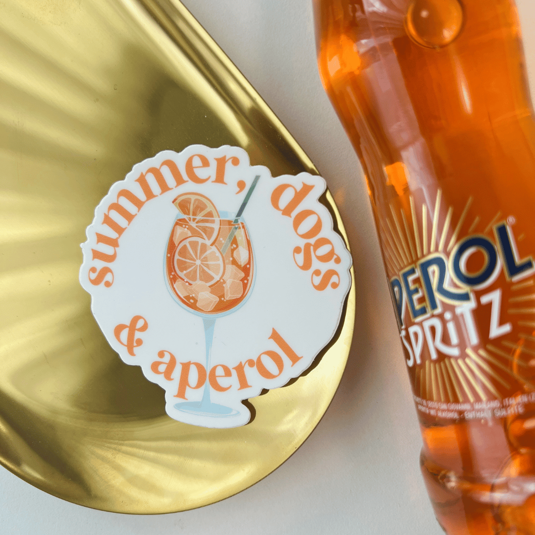Sticker "Summer, dogs & Aperol"