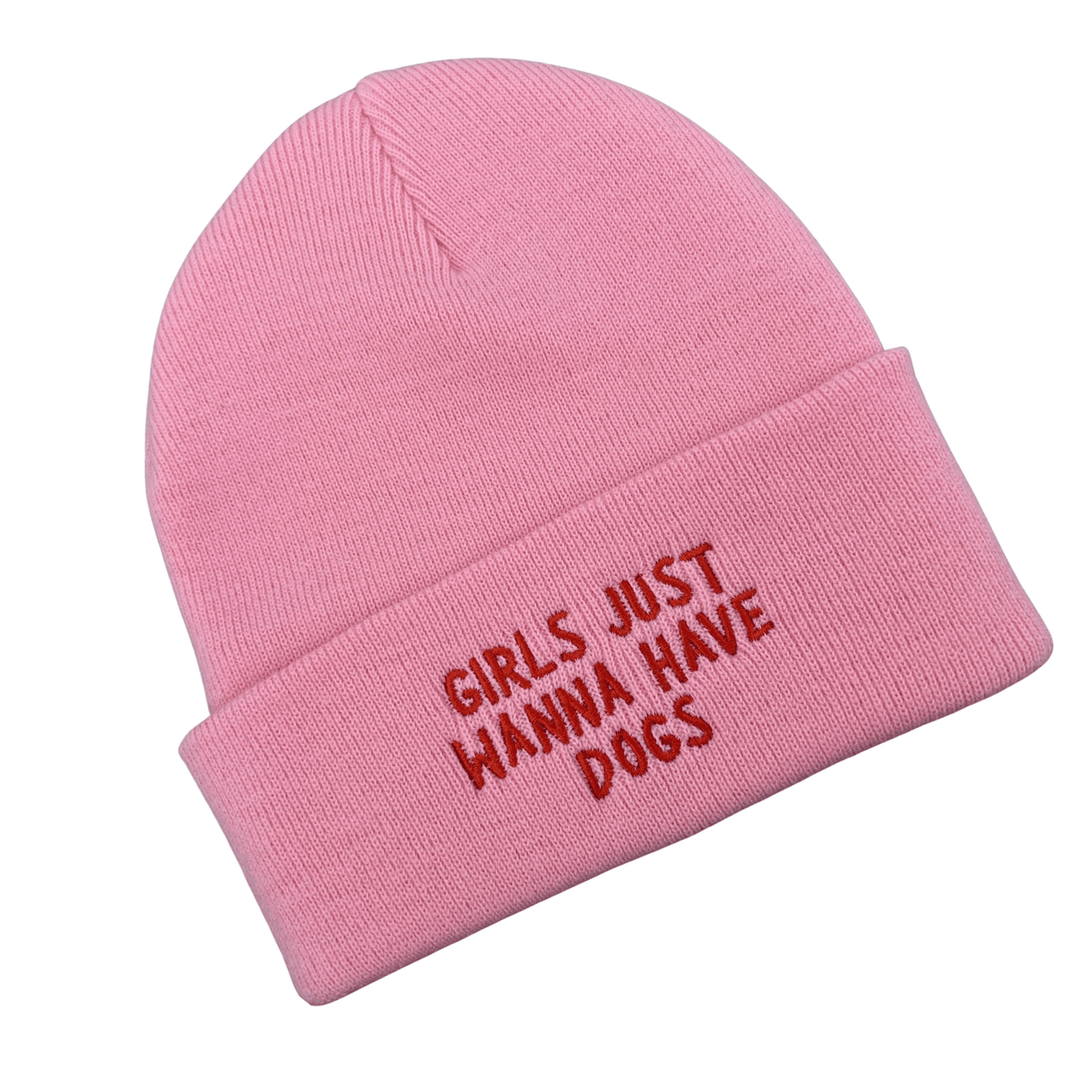 Mütze "girls just wanna have dogs" pink