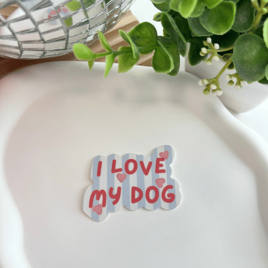 Sticker "i love my dog"