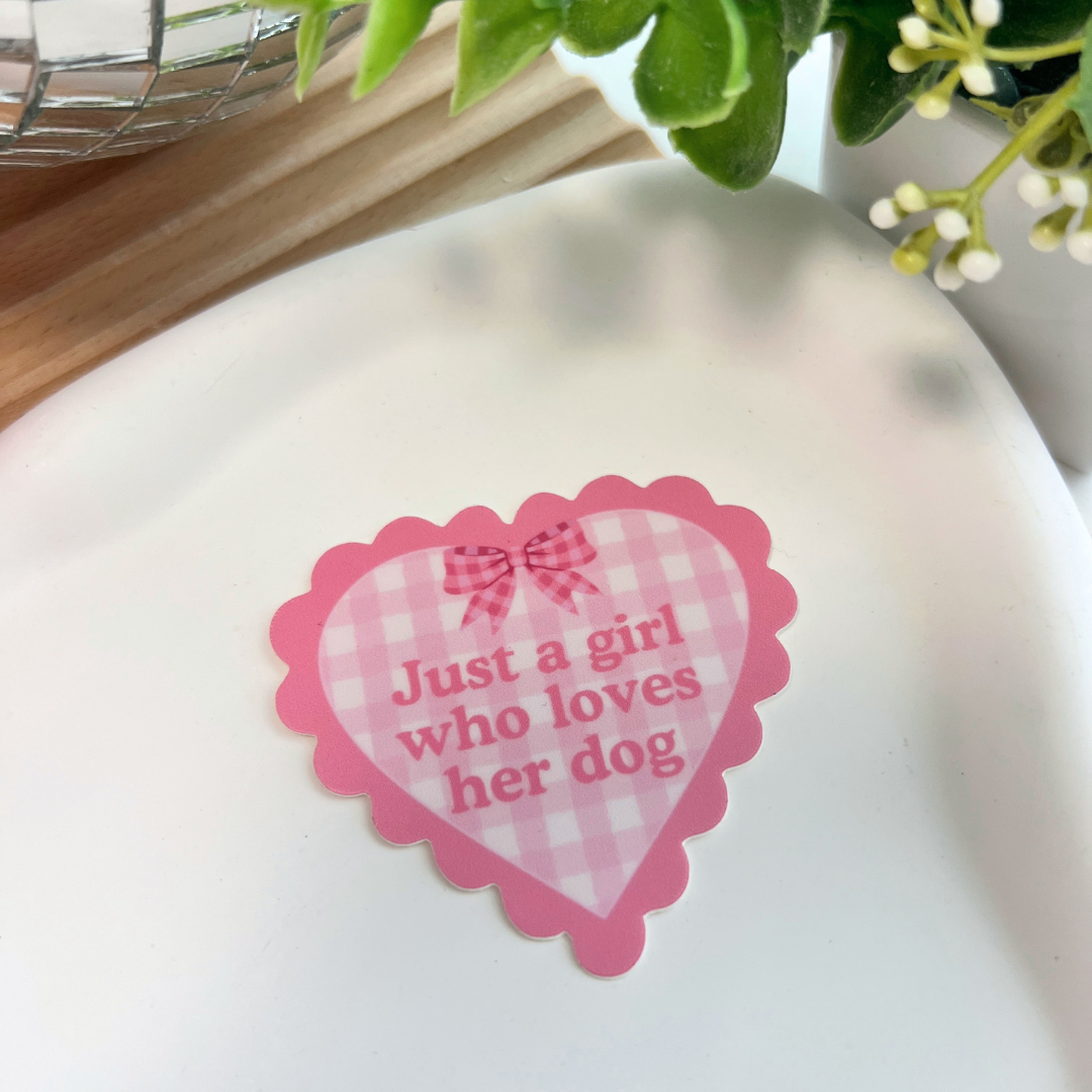 Sticker "just a girl who loves her dog"