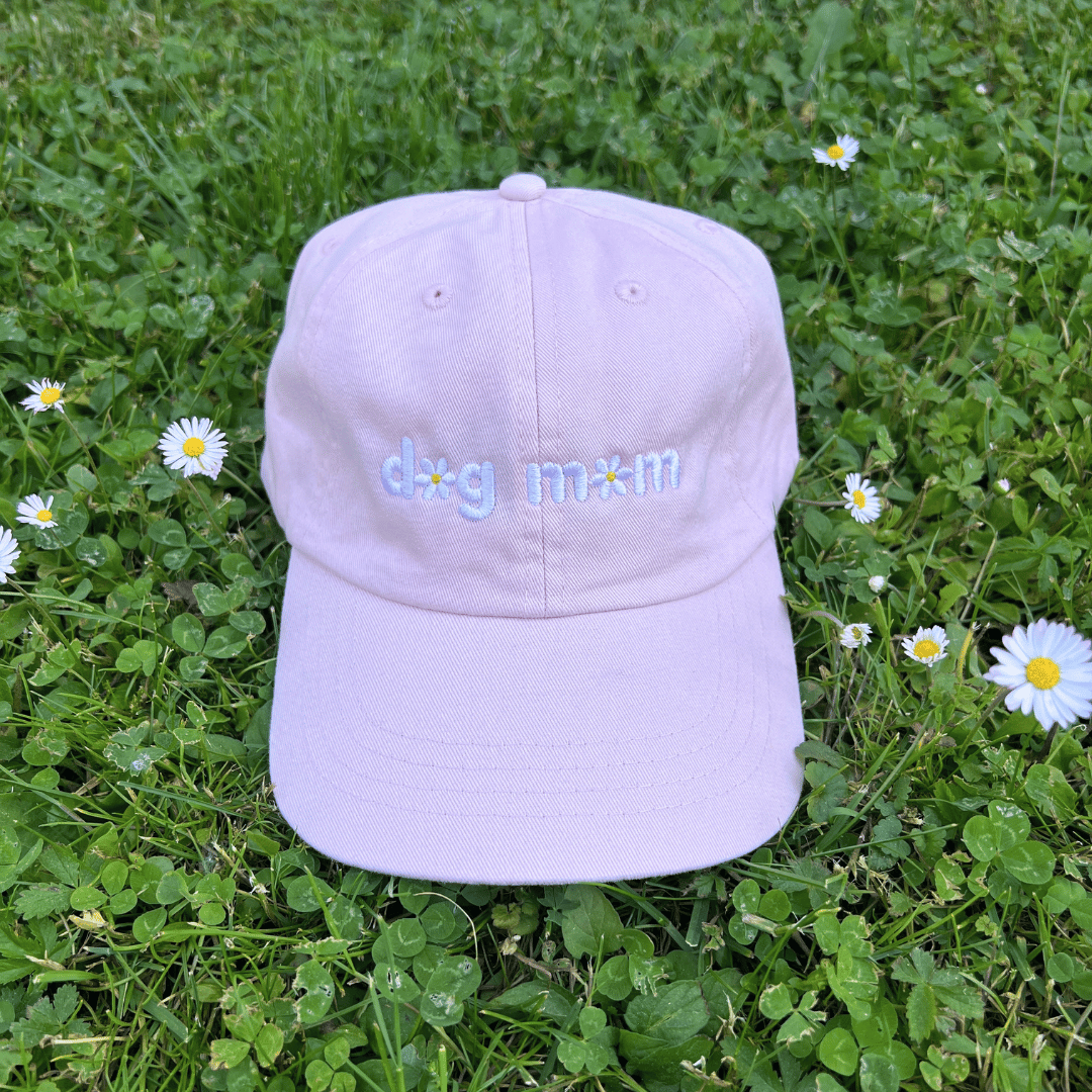 "dog mom" Cap Pastell Rosa
