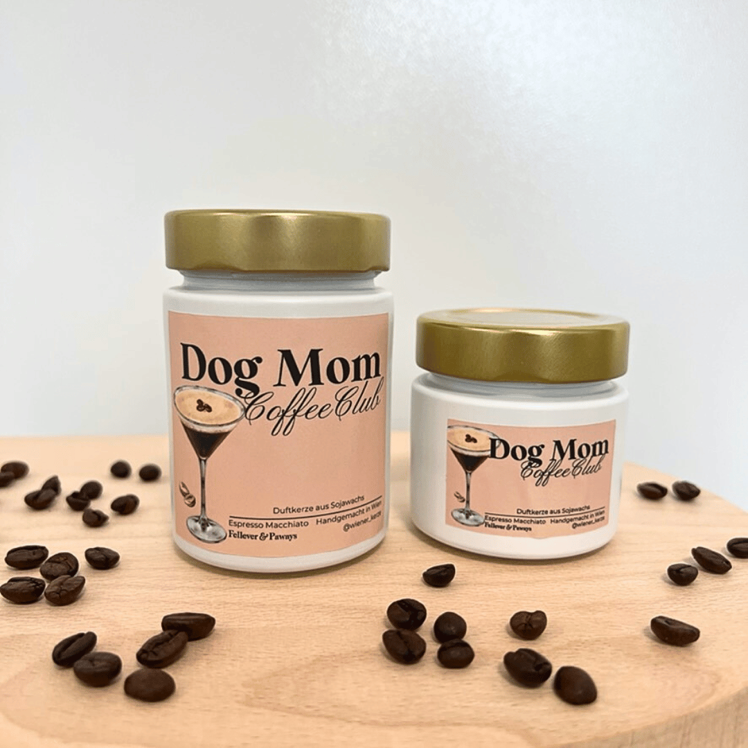 Kerze "Dog Mom Coffee Club"