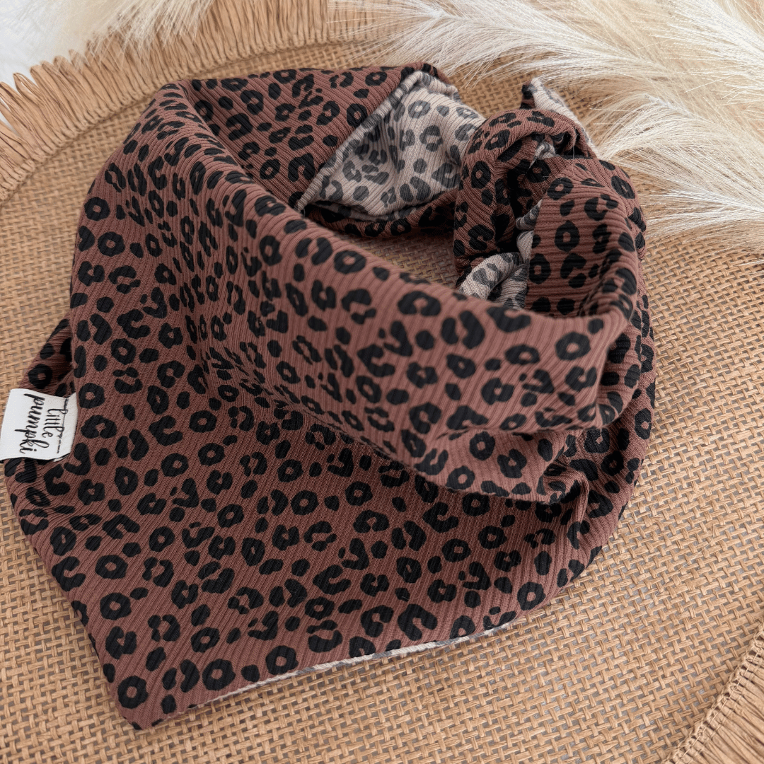 Halstuch "Leo" braun/beige zweifarbig