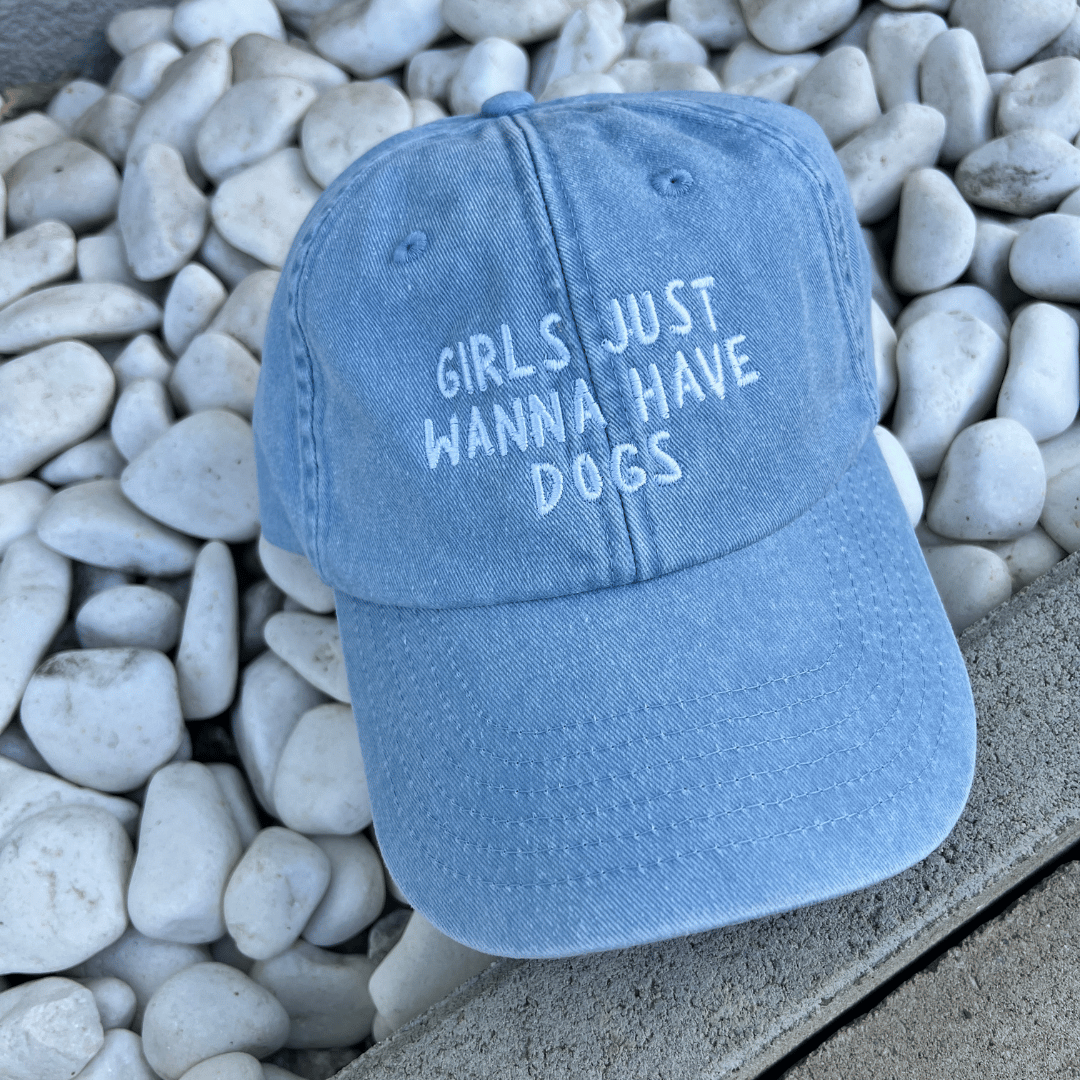 "girls just wanna have dogs" Cap Vintage Denim