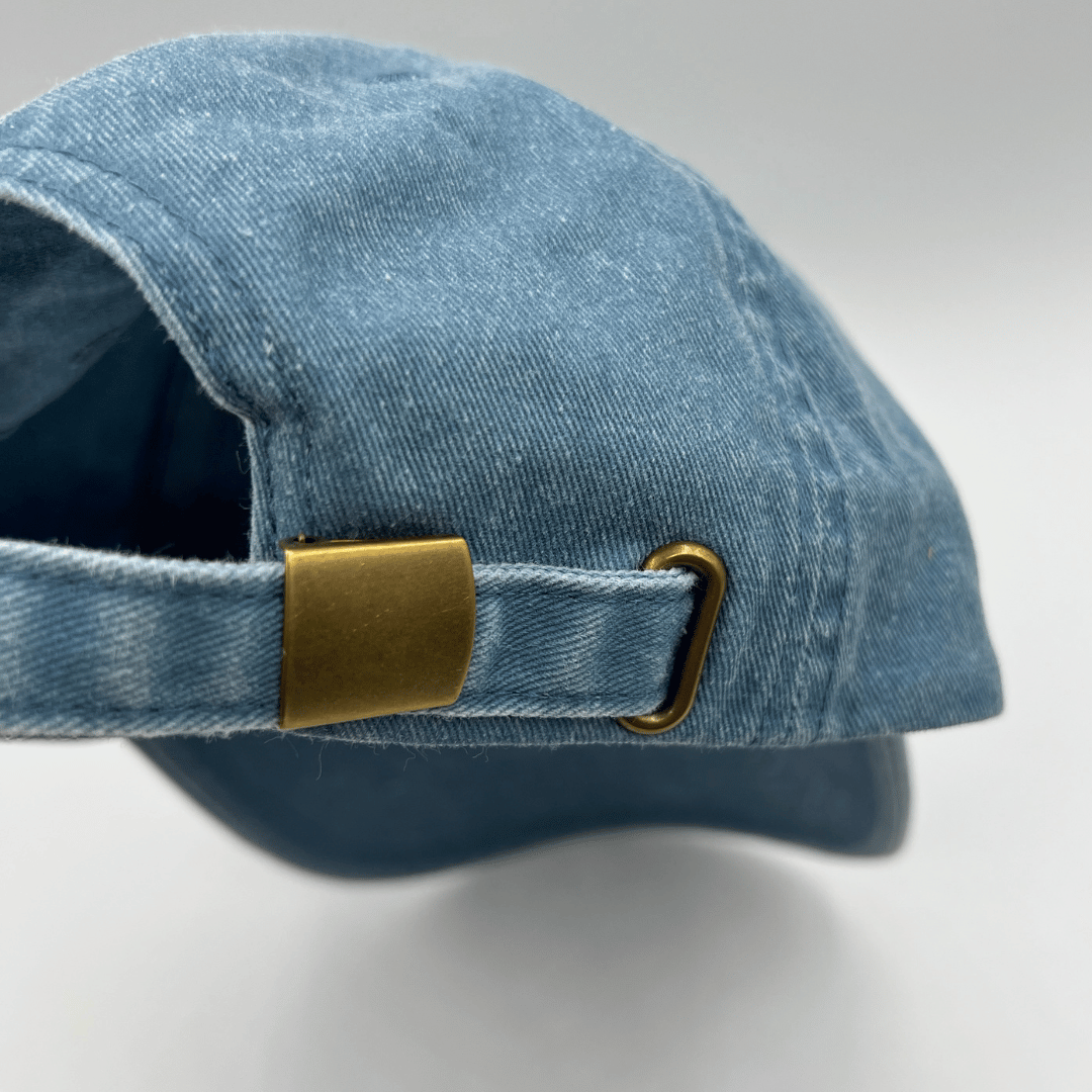 "little Miss obsessed with her dog" Cap Vintage Light Denim