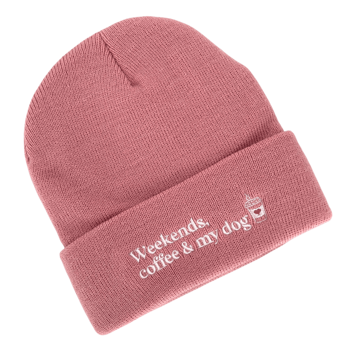 Hat "Weekends, coffee & my dog" blush 