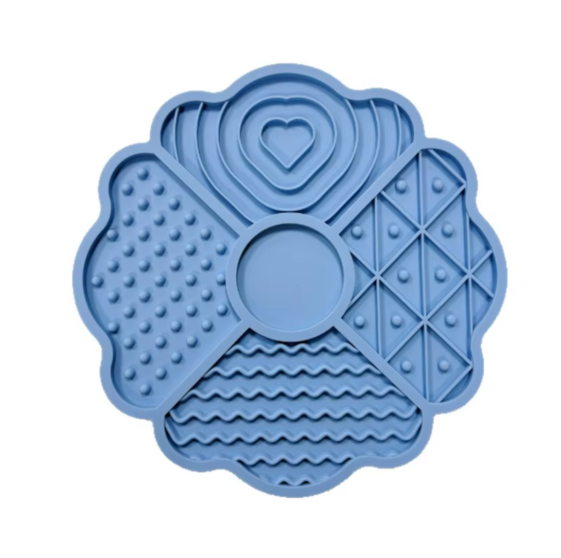 Schleckmatte "Kleeblatt" BLUE