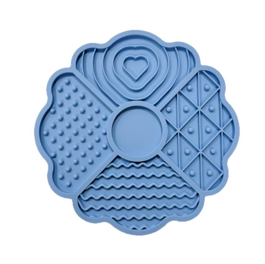 Schleckmatte "Kleeblatt" BLUE