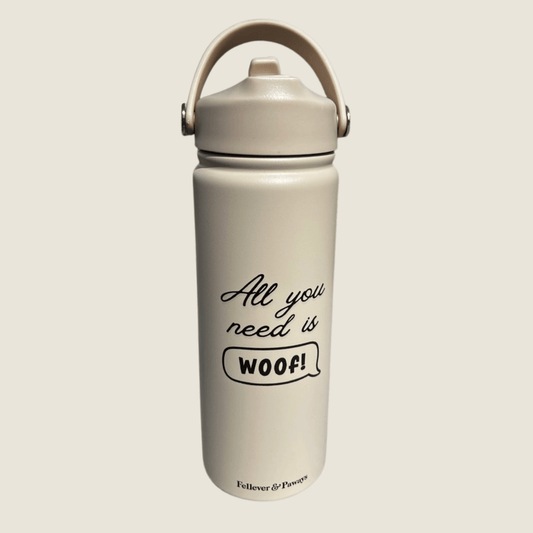 Trinkflasche "All you need is woof"