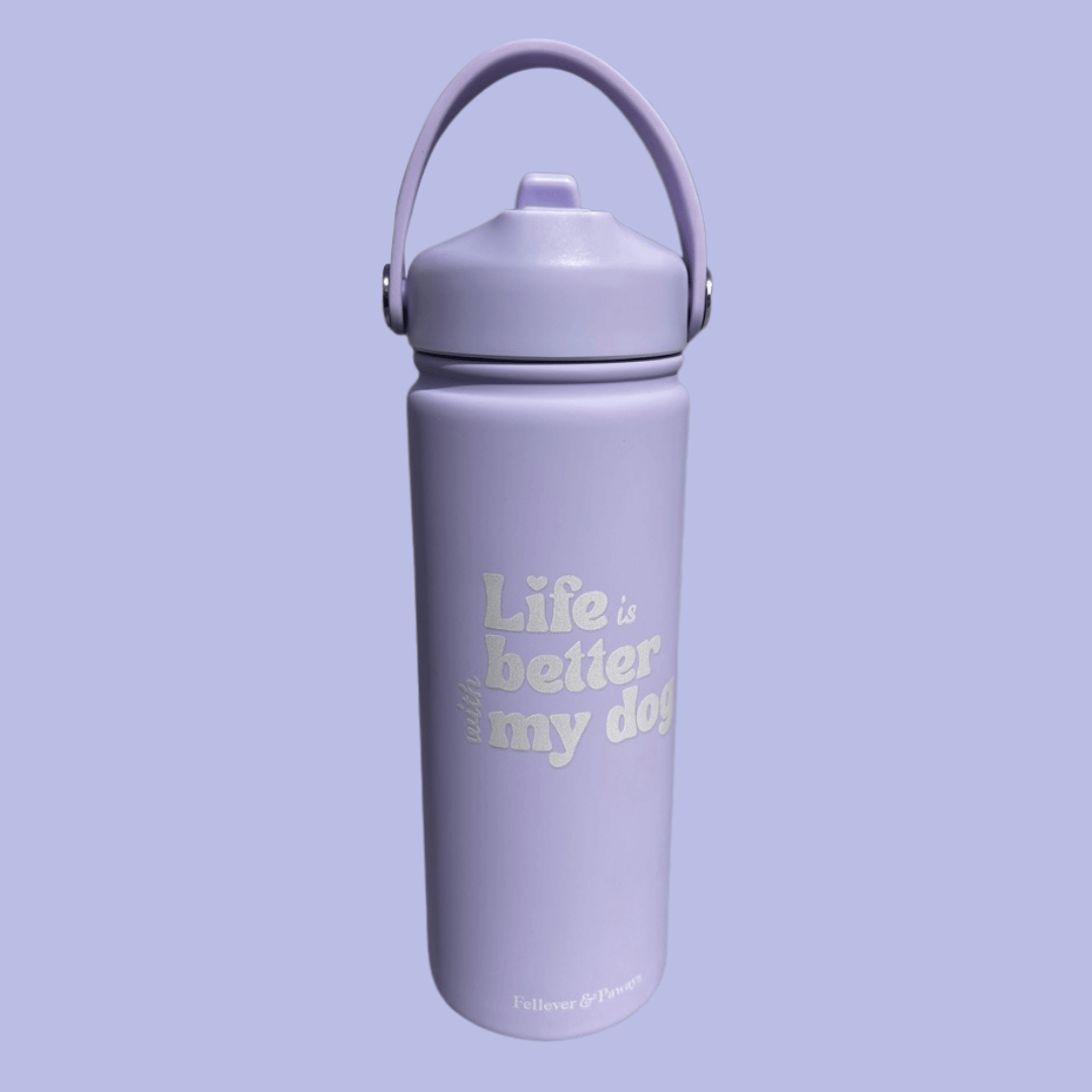 Trinkflasche "Life is better with my dog"