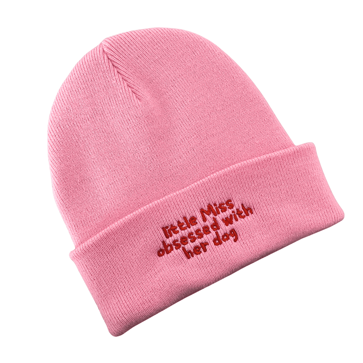 Mütze "little Miss obsessed with her dog" pink
