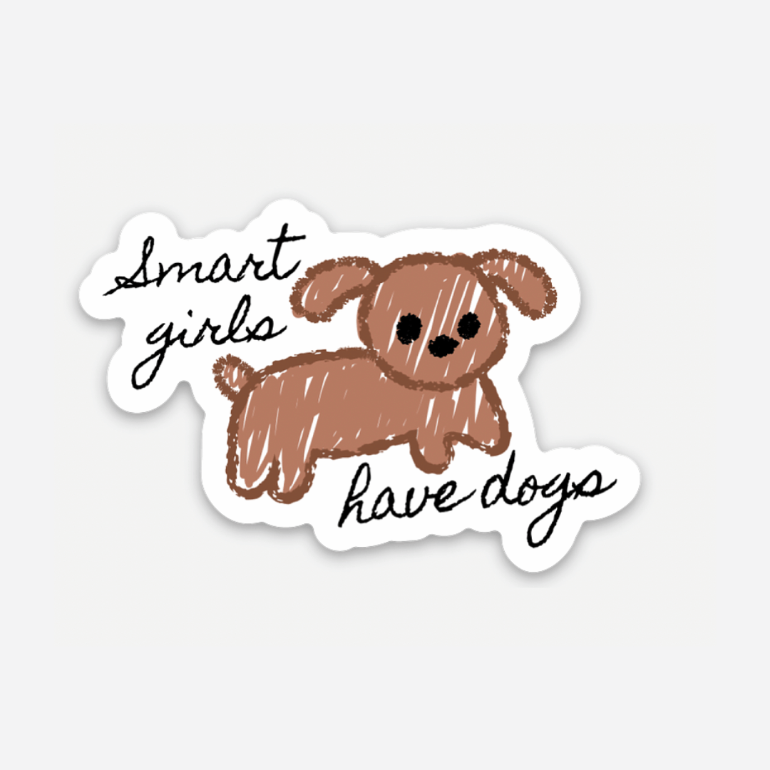 Sticker "Smart girls, have dogs"