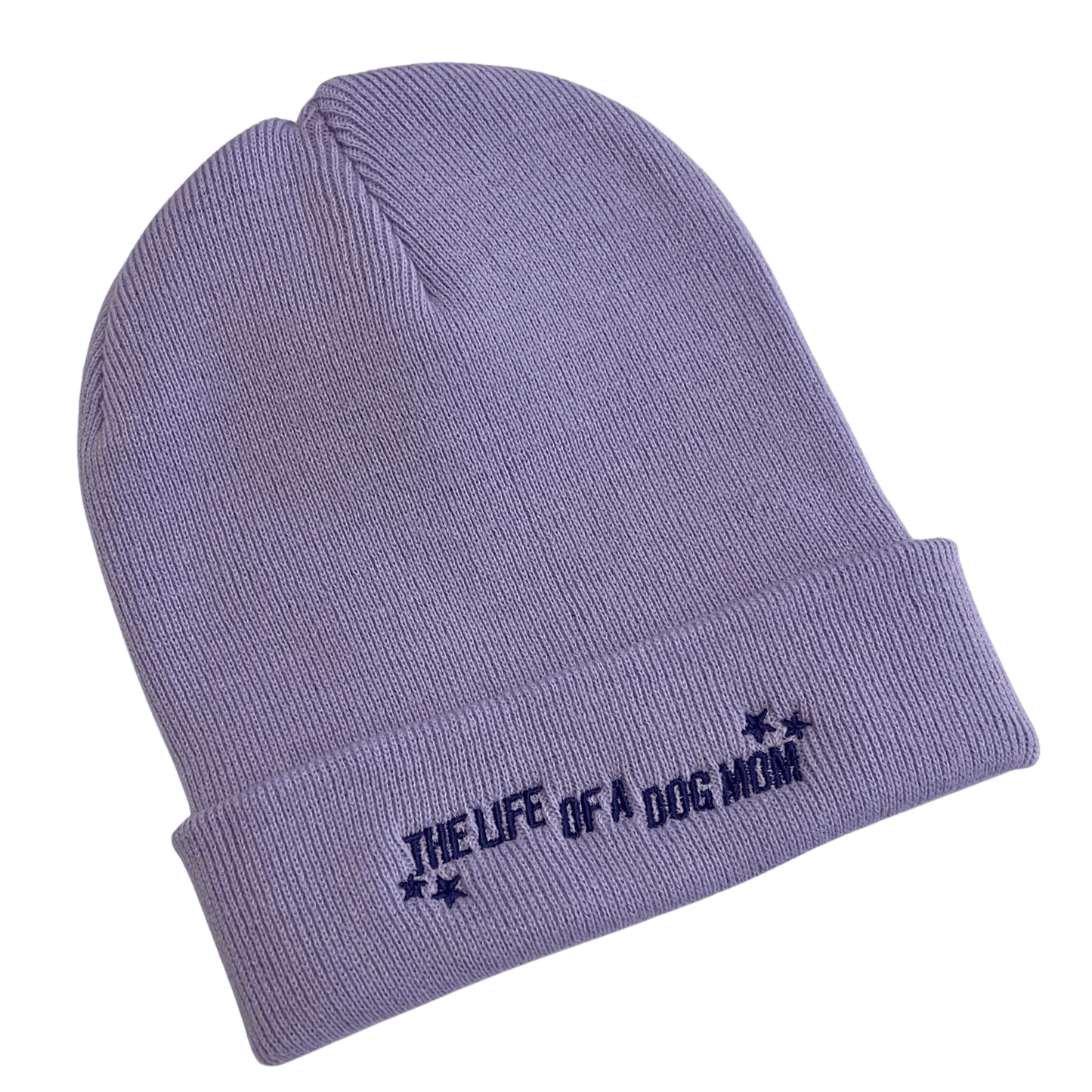 Mütze "the life of a dog mom" lavendel