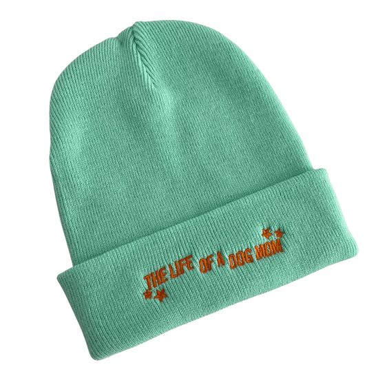 Mütze "the life of a dog mom" mint