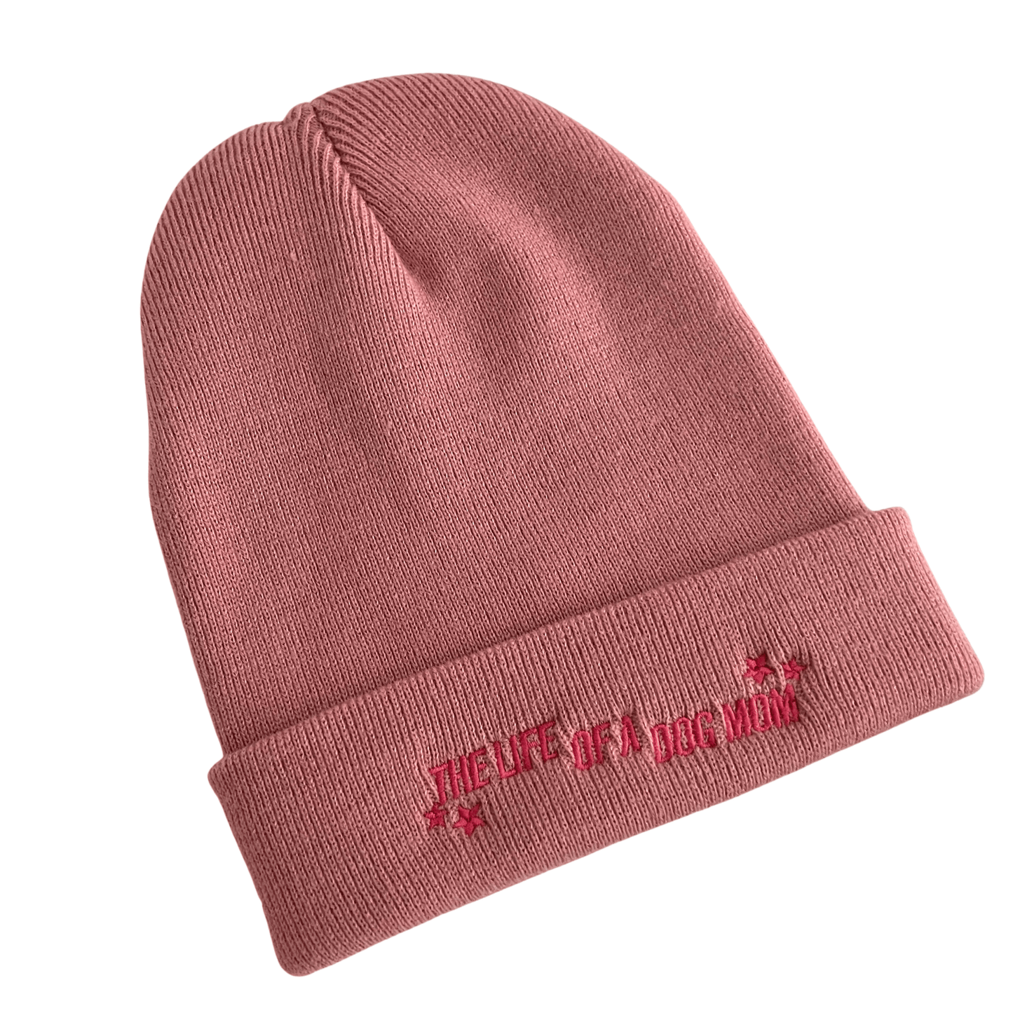 Mütze "the life of a dog mom" rosa